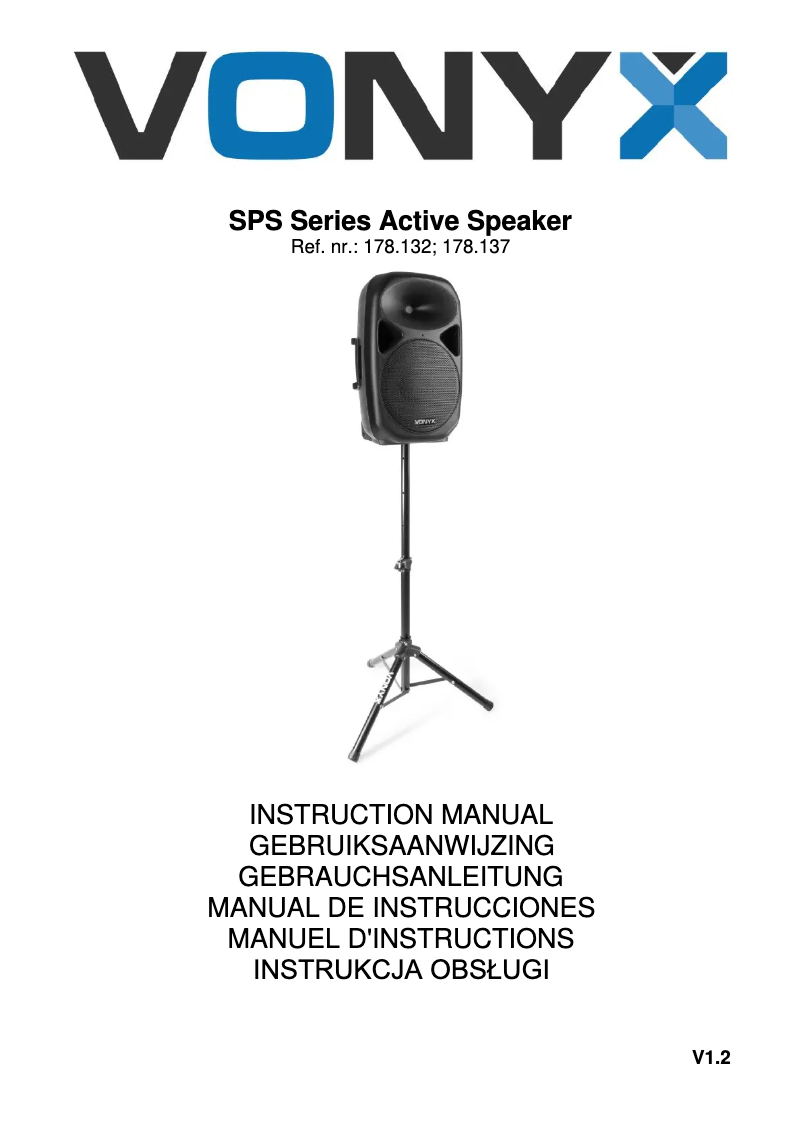 Page 1 de la notice Manuel utilisateur Vonyx SPS15A