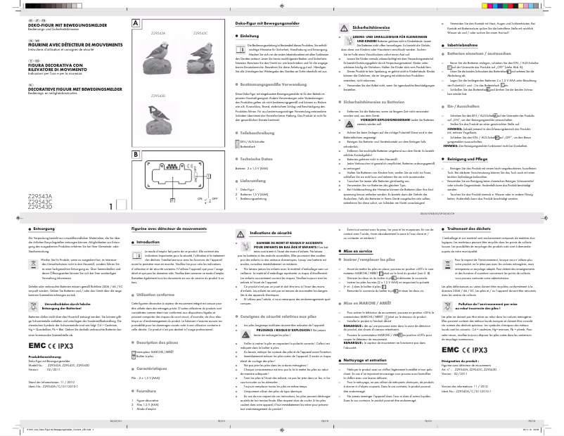 Page 1 de la notice Manuel utilisateur Melinera Z29543