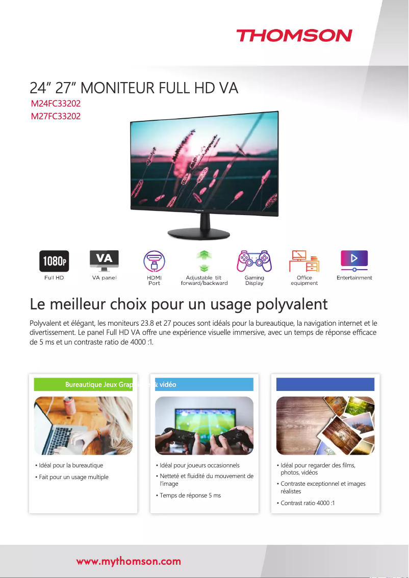 Imagen de la primera página del manual del dispositivo M27FC33202