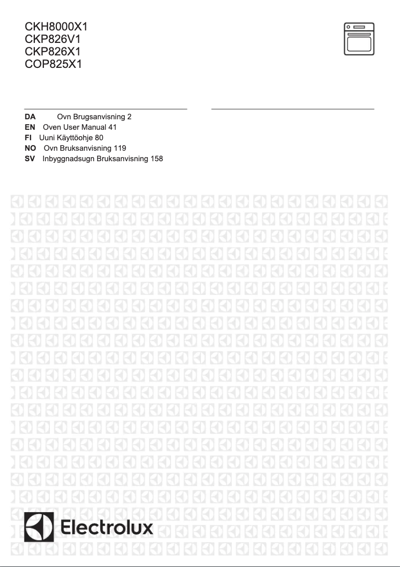 Page n°1 - Manuel utilisateur Electrolux CKP826X1