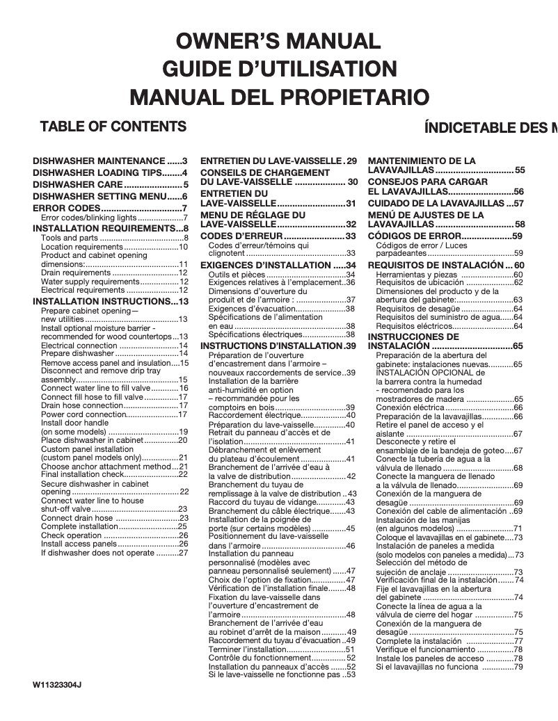 Image de la première page du manuel de l'appareil MDFS3924RZ