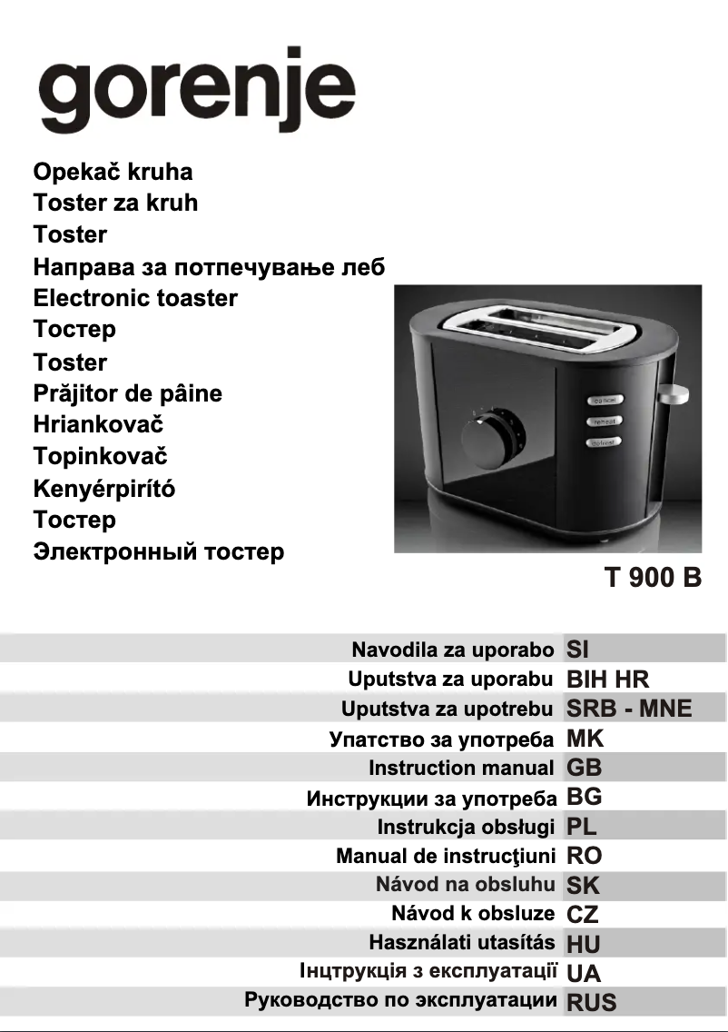 Image de la première page du manuel de l'appareil T900B