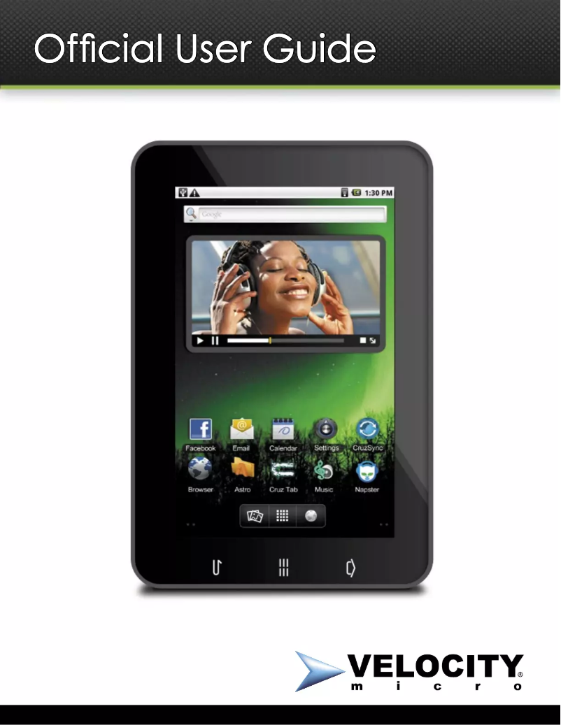 Page n°1 - Manuel utilisateur Velocity Micro Cruz Tablet T100