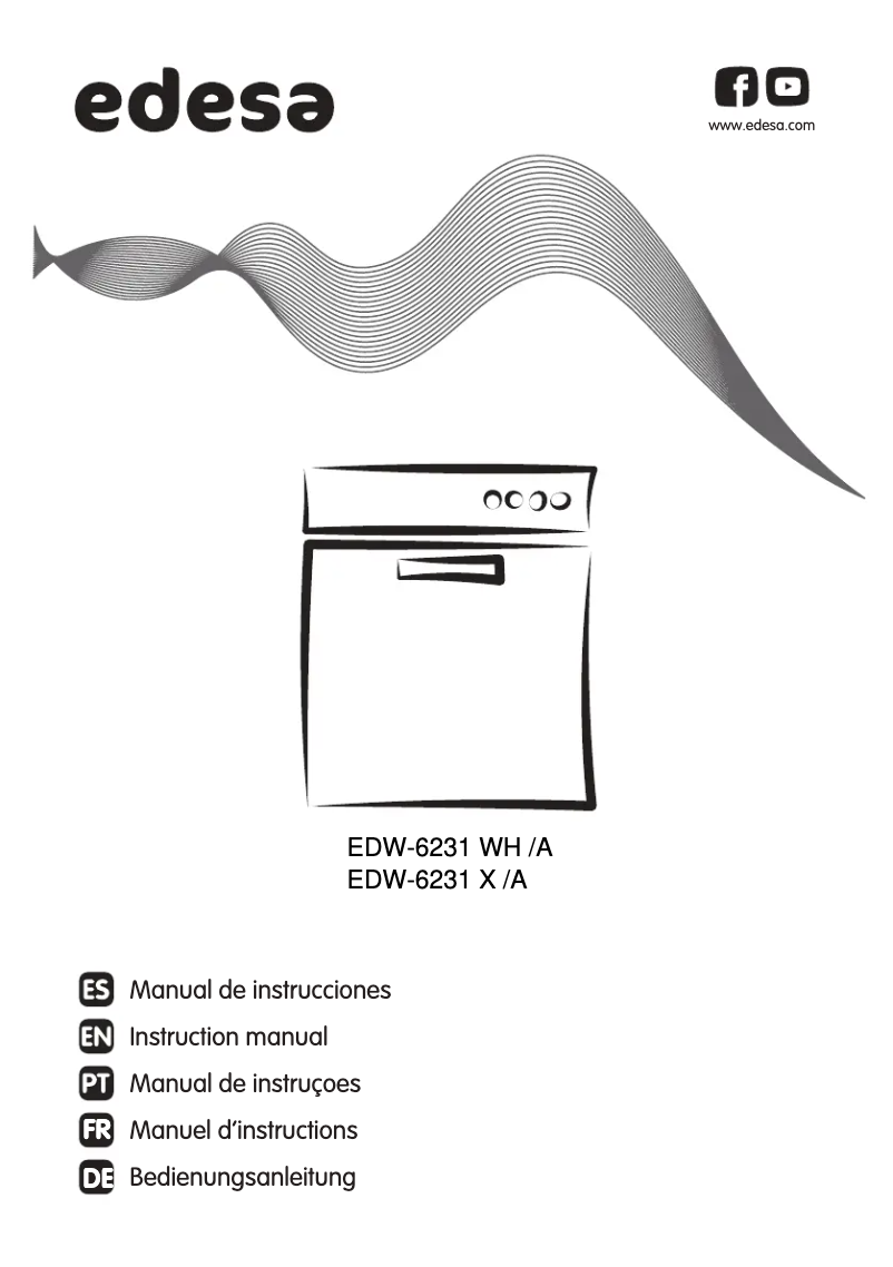Page 1 de la notice Manuel utilisateur Edesa EDW-6231 WH