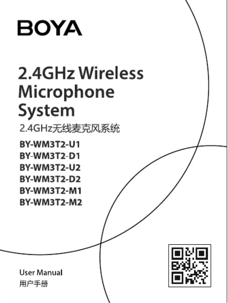 Page 1 de la notice Manuel utilisateur BOYA BY-WM3T2-U2