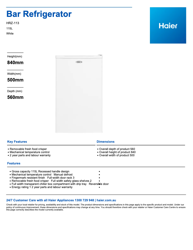 Image de la première page du manuel de l'appareil HRZ-113