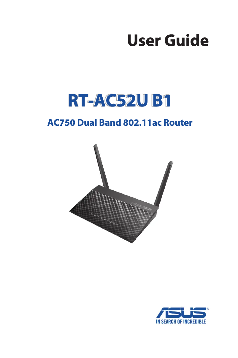 Image de la première page du manuel de l'appareil RT-AC52U B1