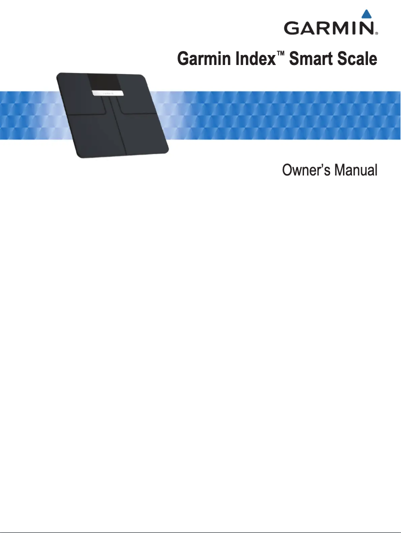 Página 1 del manual Manual de usuario Garmin Index Smart Scale
