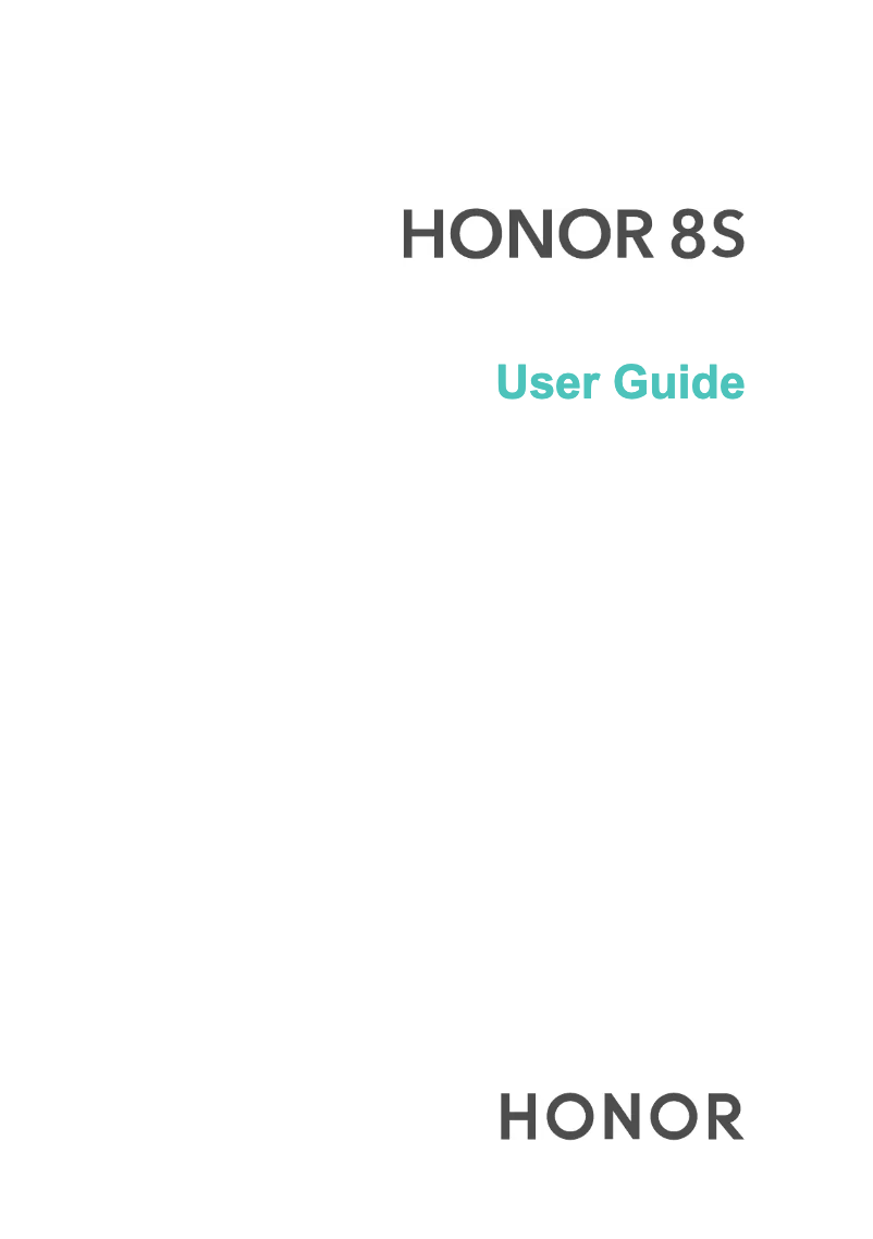 Page 1 de la notice Manuel utilisateur Huawei Honor 8S