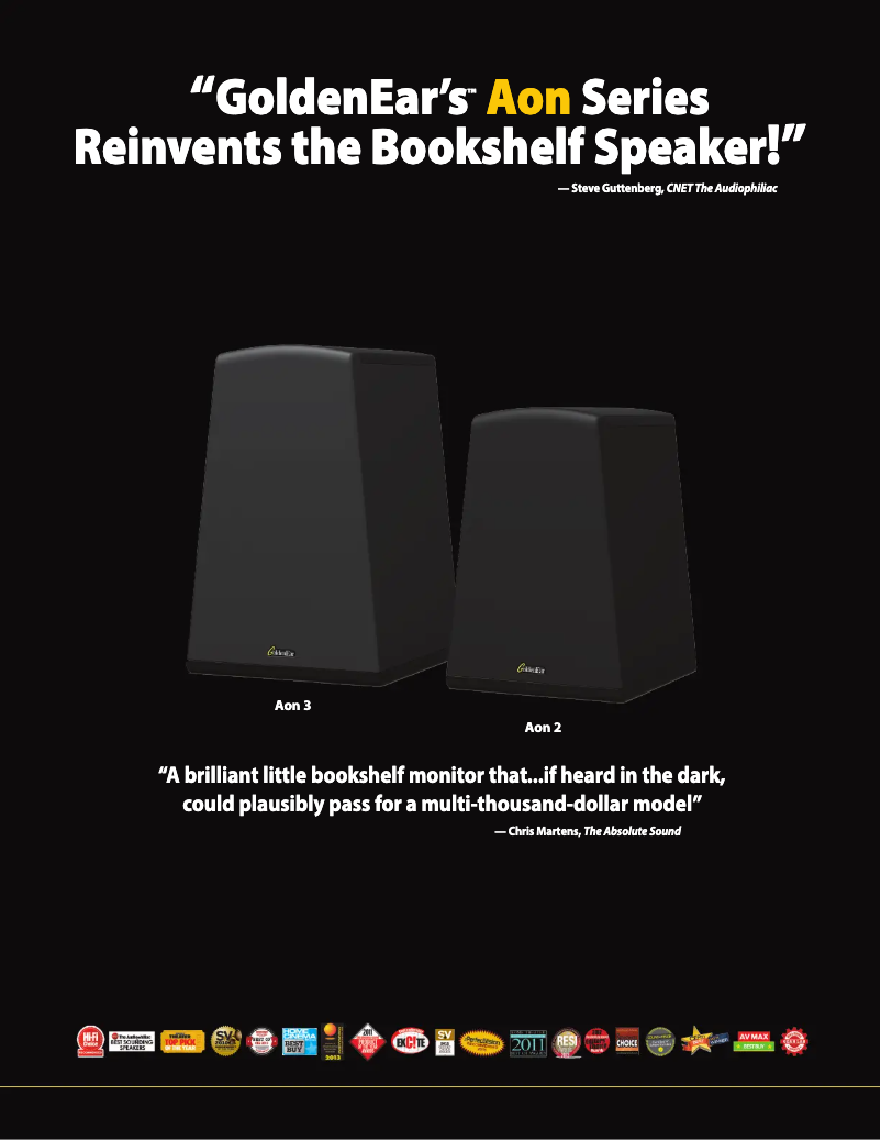 Page 1 de la notice Brochure GoldenEar Aon 3