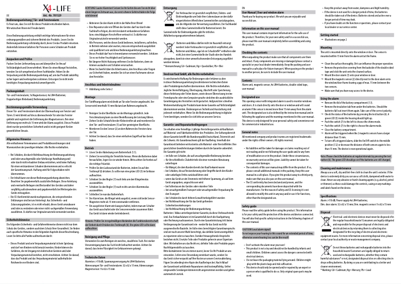 Page n°1 - Manuel utilisateur X4 Tech 701529