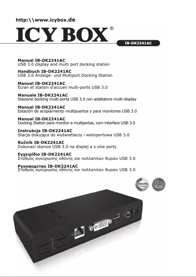 Página 1 del manual Manual de usuario Raidsonic IB-DK2241AC