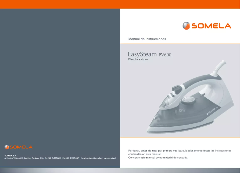 Page n°1 - Manuel utilisateur Somela EasySteam PV600