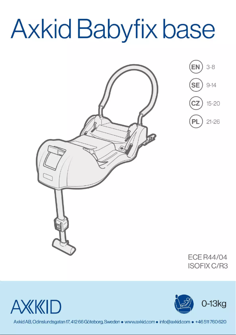 Page 1 de la notice Manuel utilisateur Axkid Babyfix