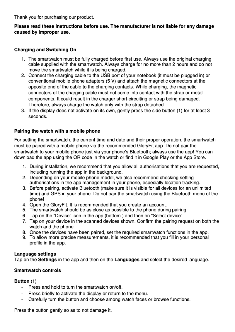 Image de la première page du manuel de l'appareil Roundz 5