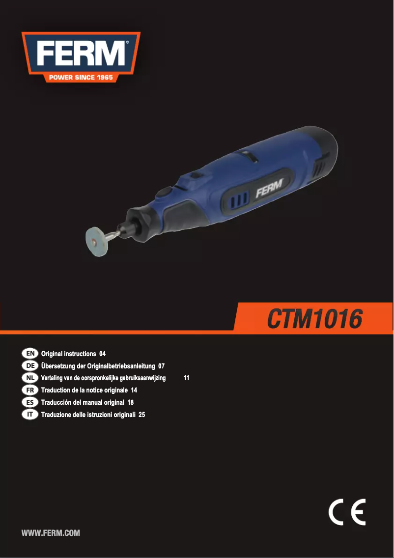 Imagen de la primera página del manual del dispositivo CTM1016