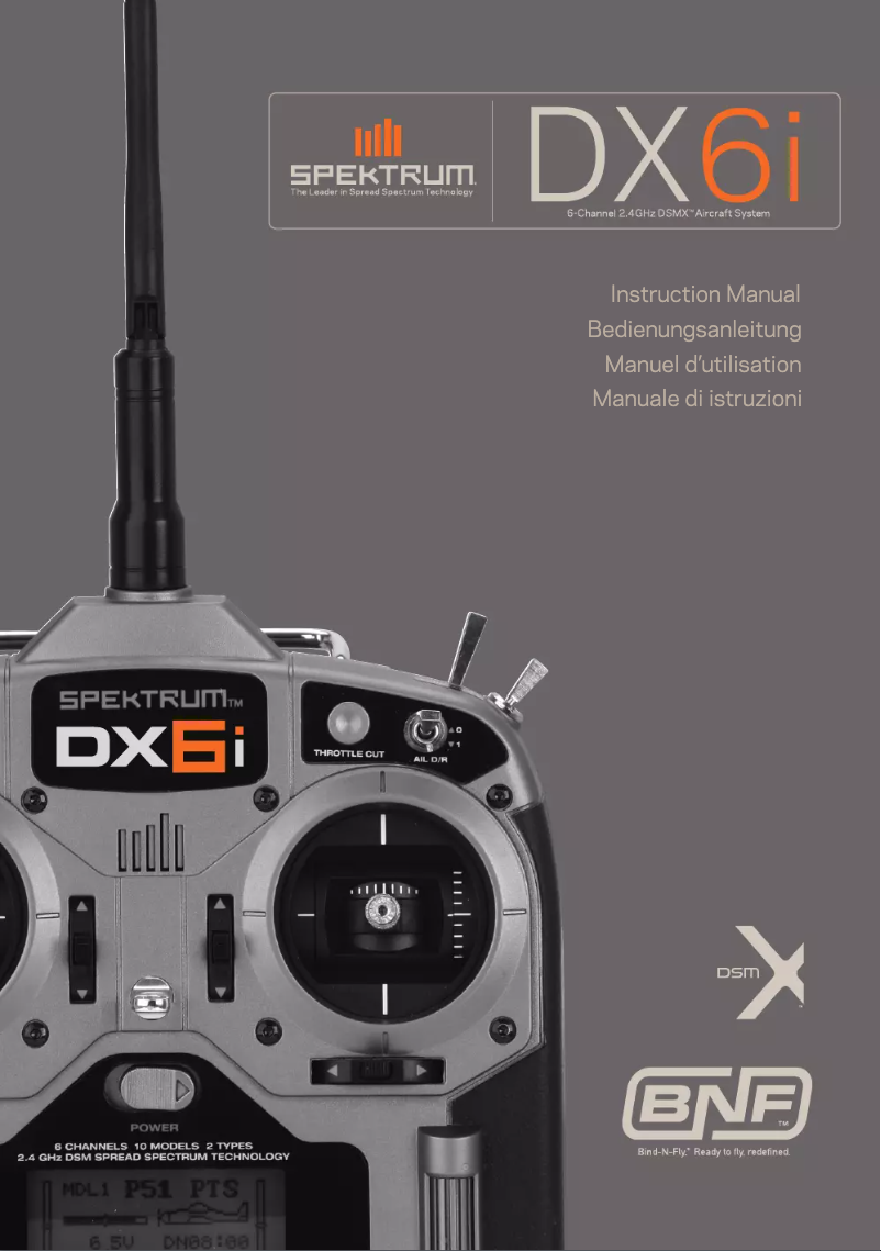 Image de la première page du manuel de l'appareil DX6i