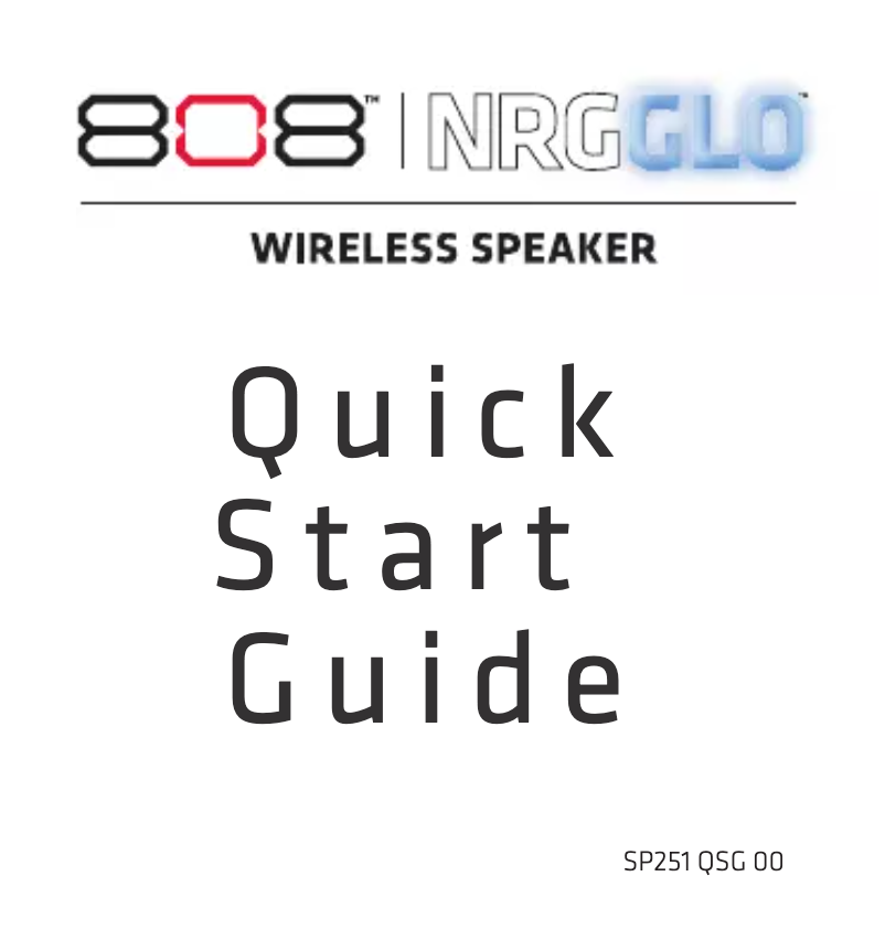 Page n°1 - Manuel utilisateur 808 Audio NRG Glo