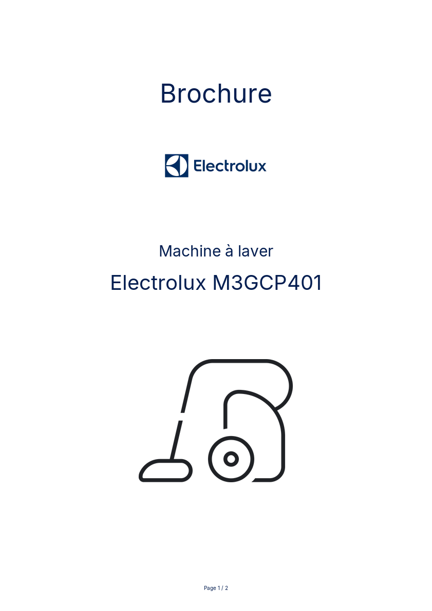 Image de la première page du manuel de l'appareil M3GCP401