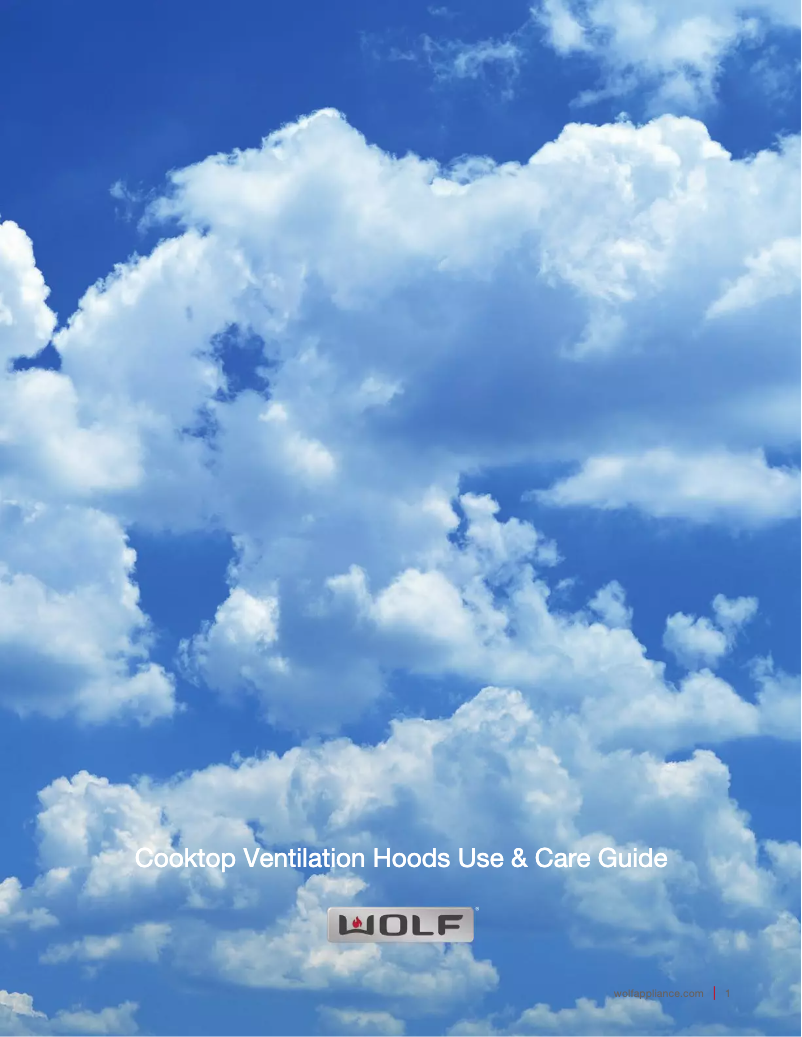 Page 1 de la notice Manuel d'utilisation et d'entretien Wolf VW45G