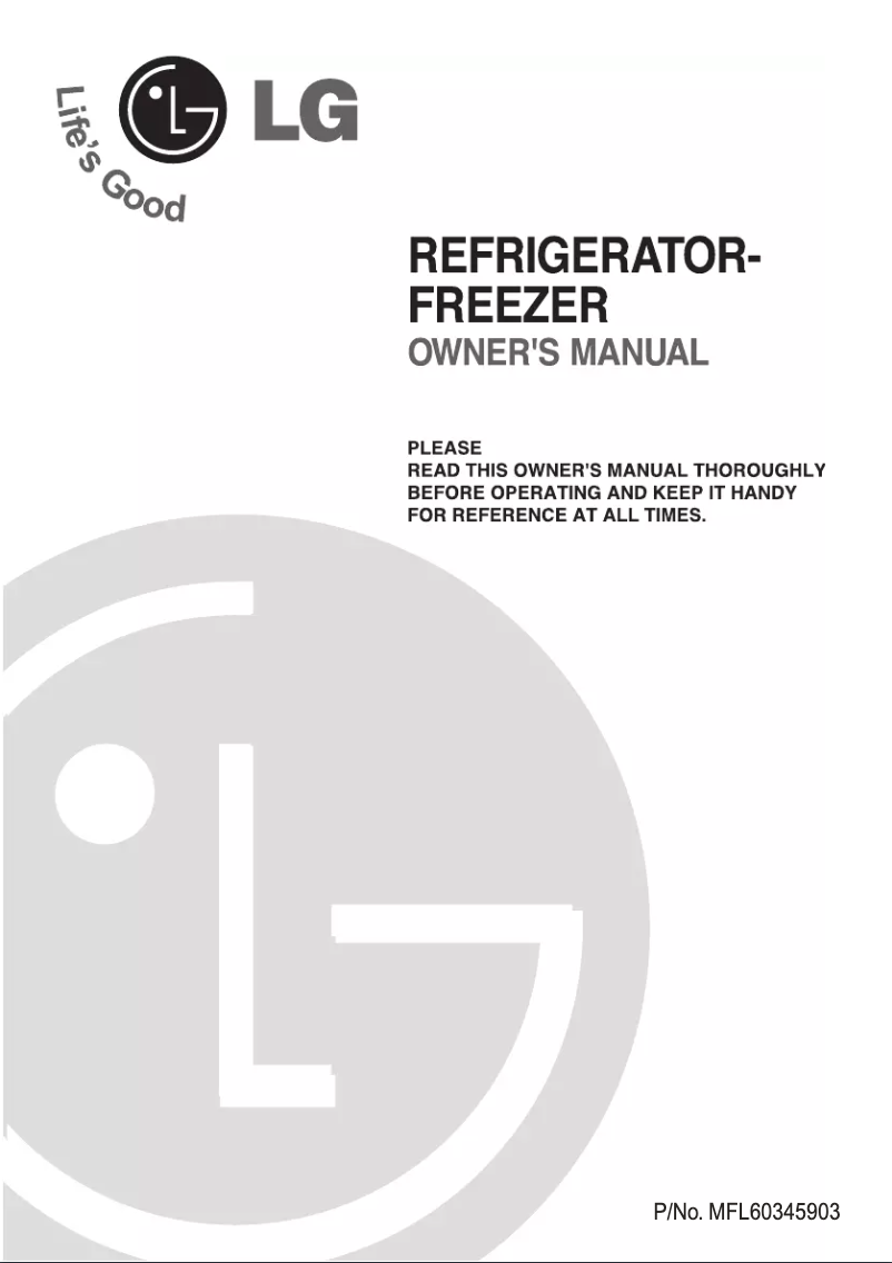 Page 1 de la notice Manuel utilisateur LG GR-V242SL