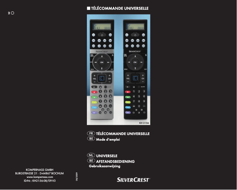 Page 1 de la notice Manuel utilisateur SilverCrest KH 2156