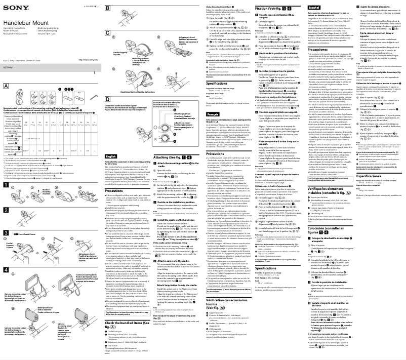 Image de la première page du manuel de l'appareil VCT-HM1
