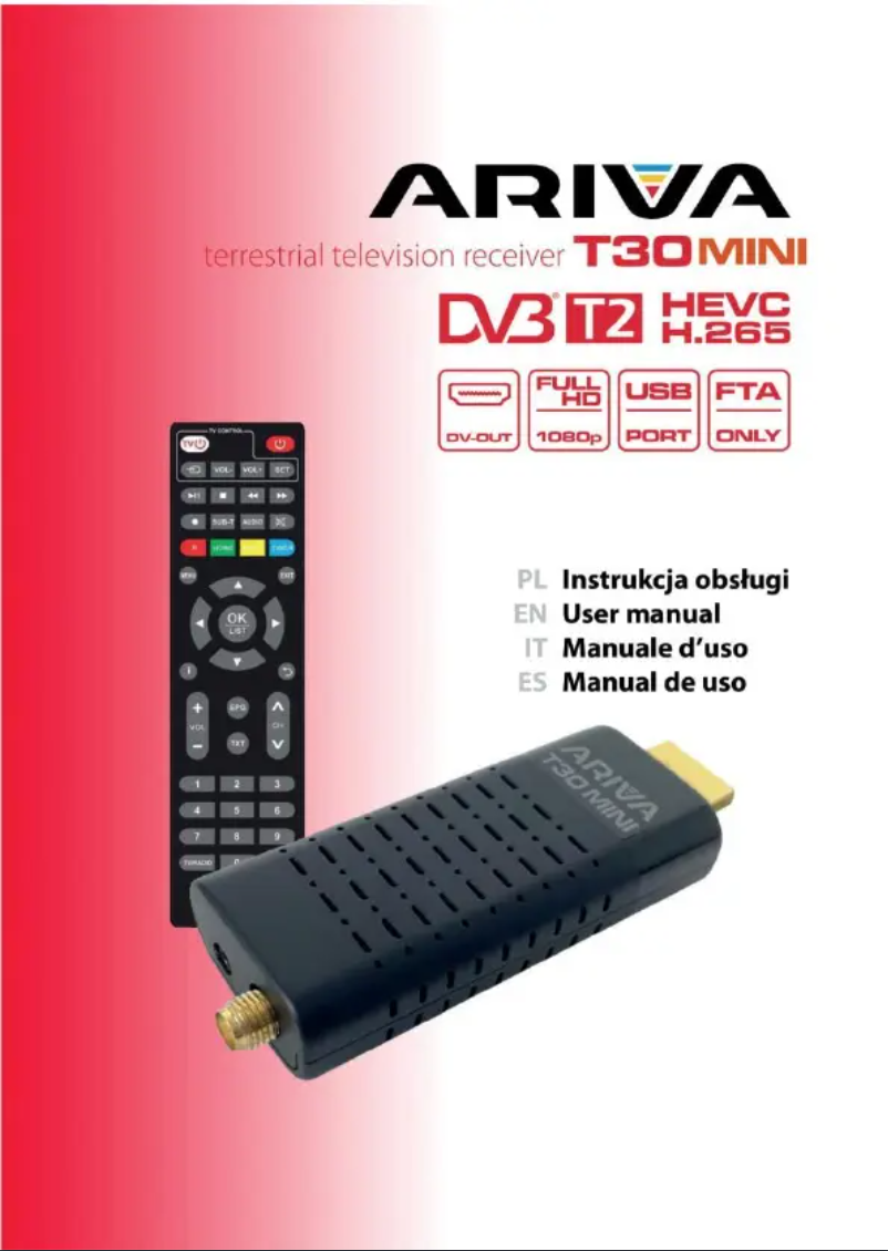 Page n°1 - Manuel utilisateur Ferguson Ariva T30 Mini