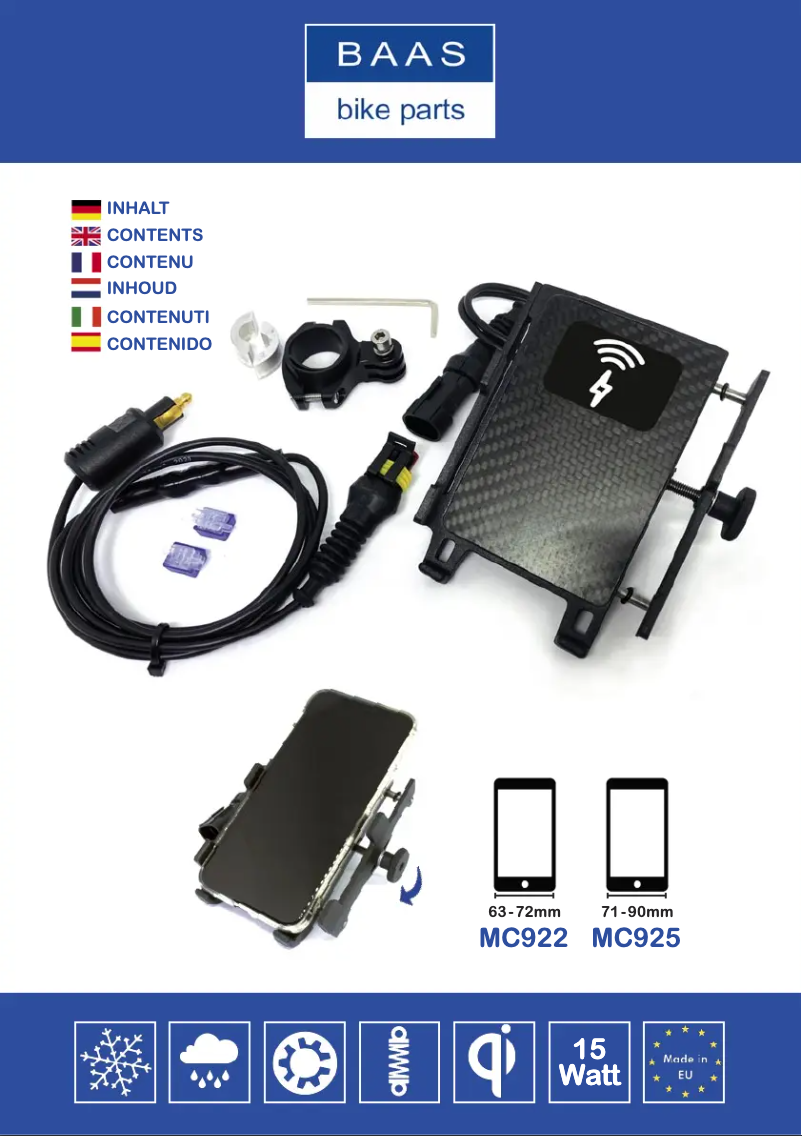 Page n°1 - Manuel utilisateur BAAS MC922