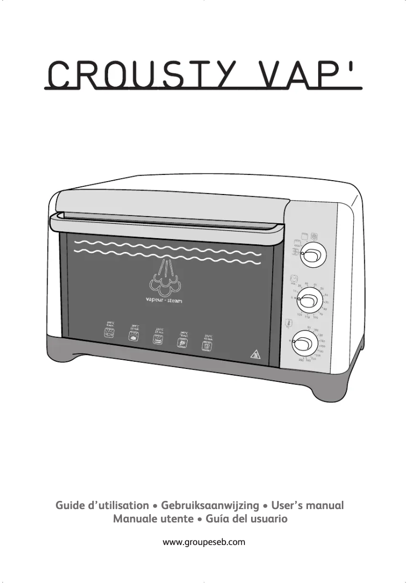 Page 1 de la notice Manuel utilisateur Tefal OV1531 Crousty VAP