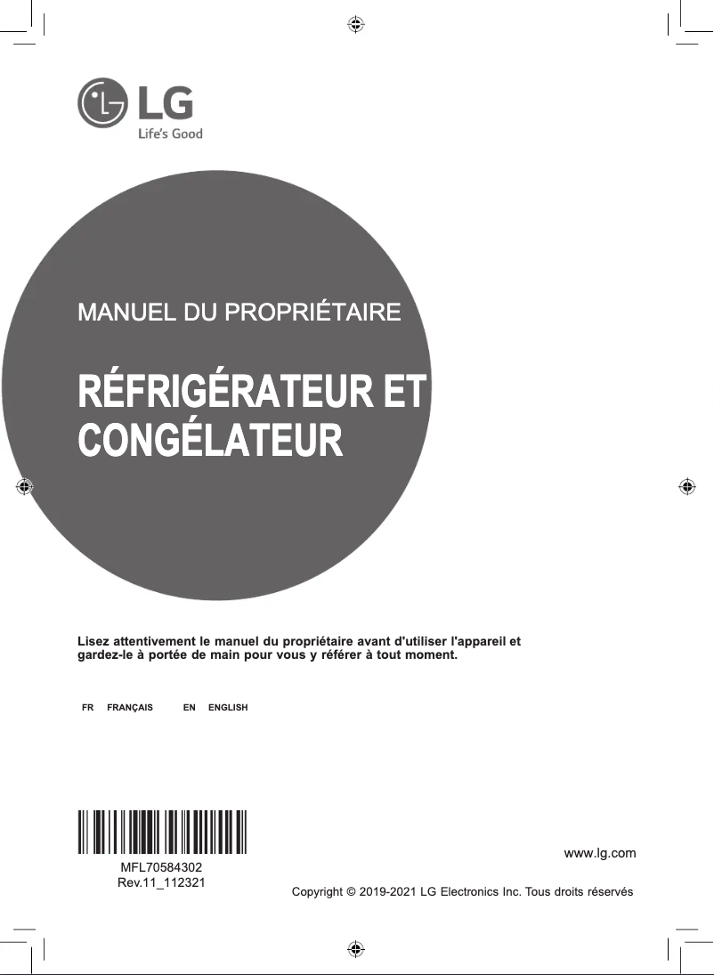 Image de la première page du manuel de l'appareil GBB61SWJEC