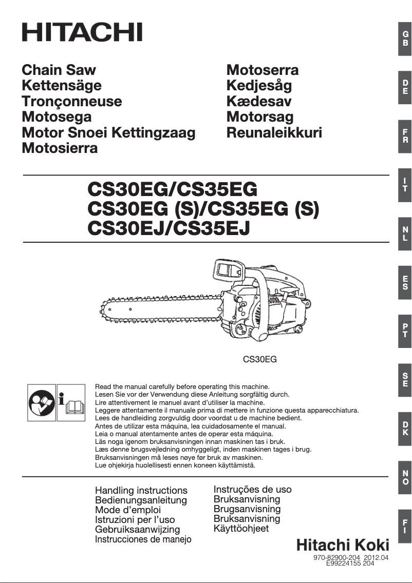 Page n°1 - Manuel utilisateur Hitachi CS 30EG