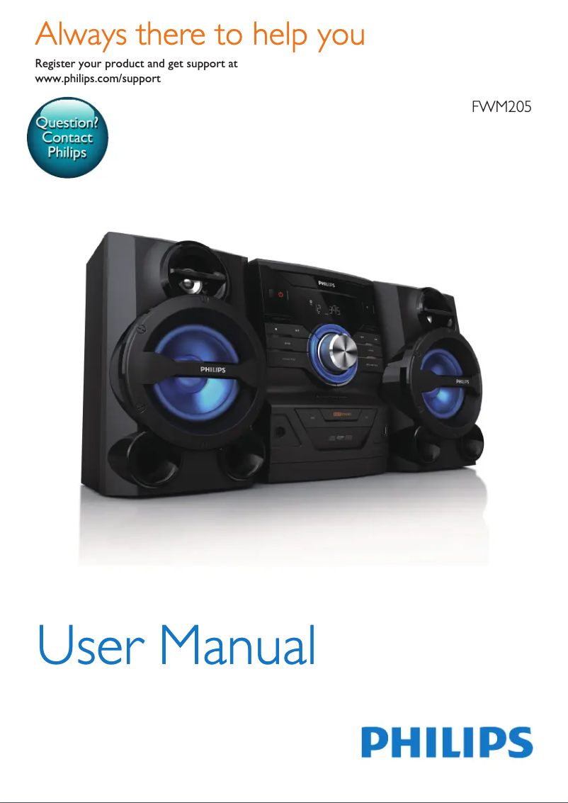 Page n°1 - Mode d'emploi Philips FWM205