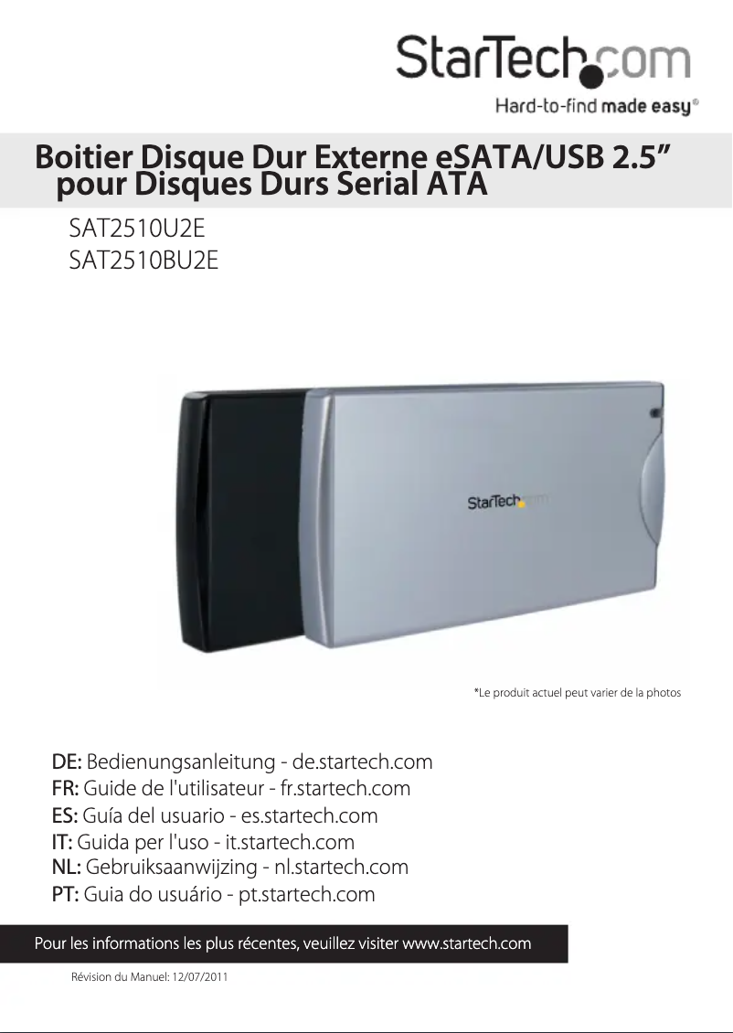 Image de la première page du manuel de l'appareil SAT2510U2E