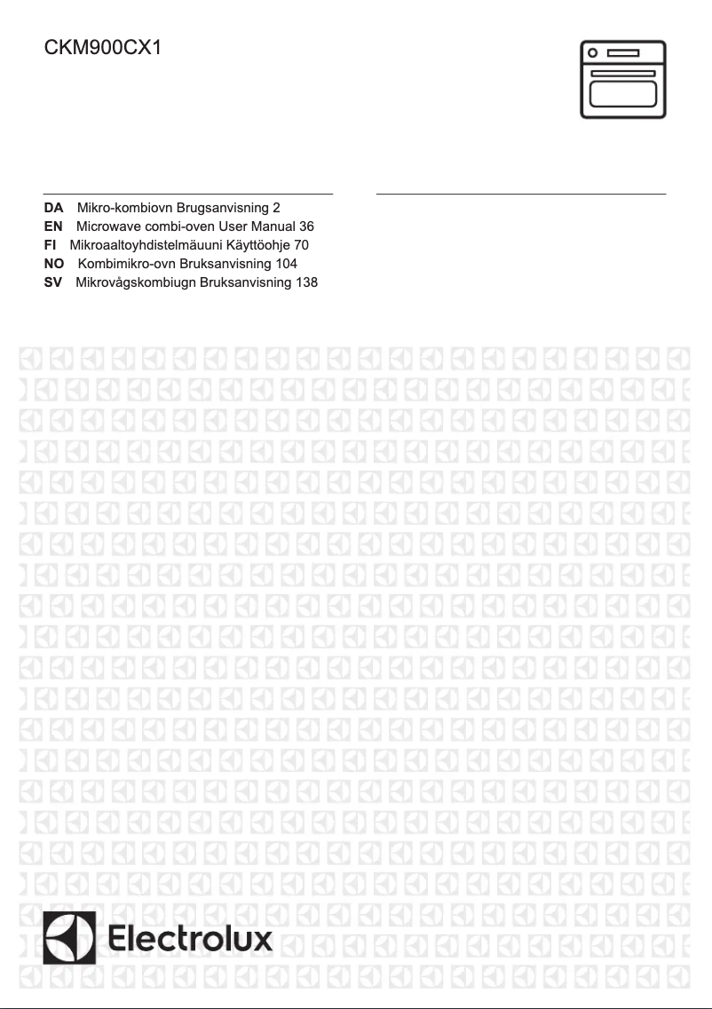 Page n°1 - Manuel utilisateur Electrolux CKM900CX1