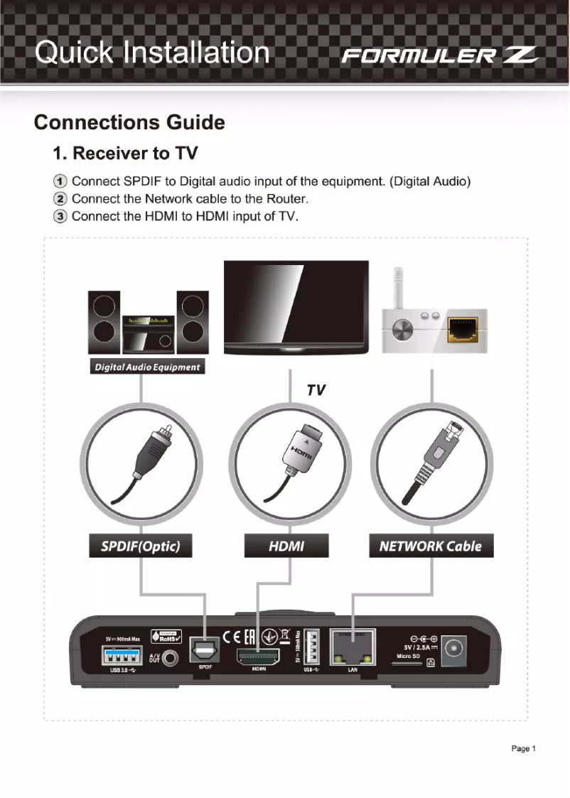 Page 1 de la notice Manuel utilisateur Formuler Z