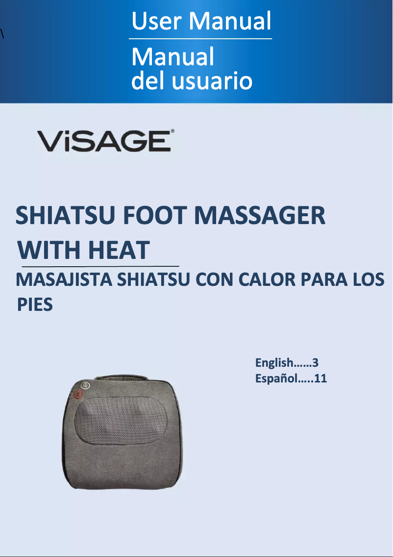 Image de la première page du manuel de l'appareil Shiatsu Foot Massager with Heat TM-211