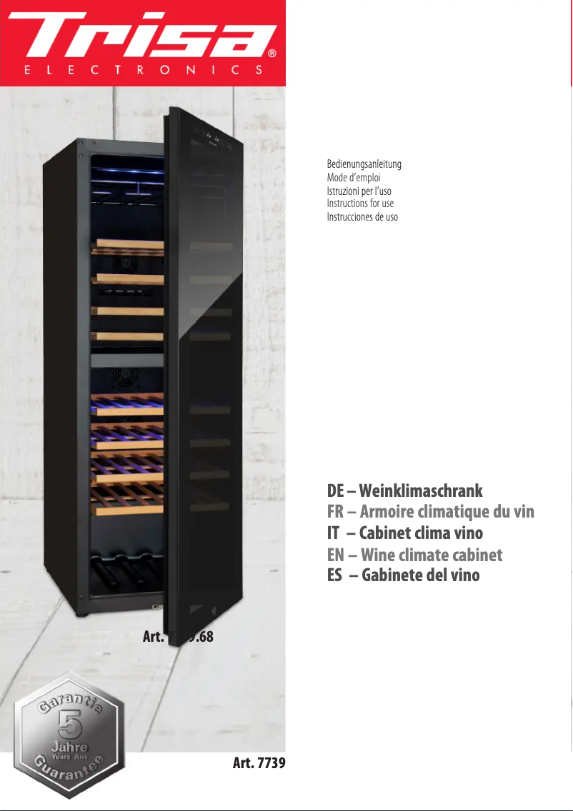 Page 1 de la notice Manuel utilisateur Trisa 7739