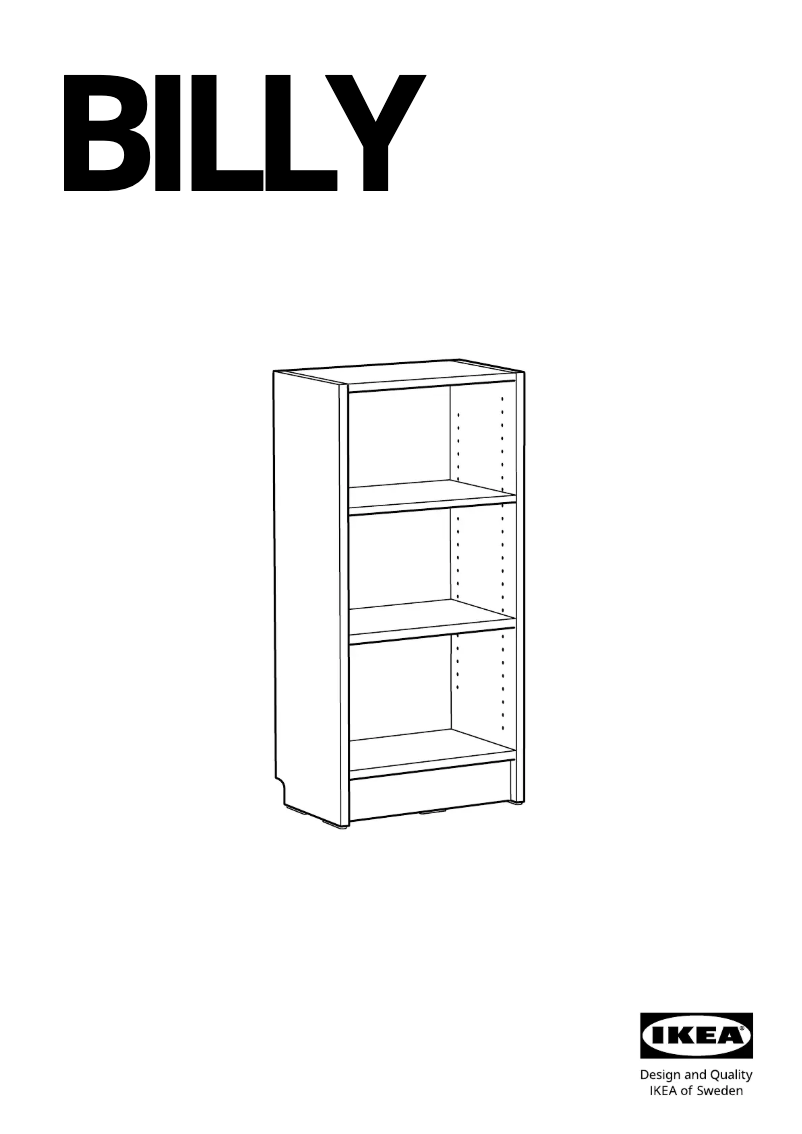 Página 1 del manual Manual de usuario Ikea BILLY 105.246.25