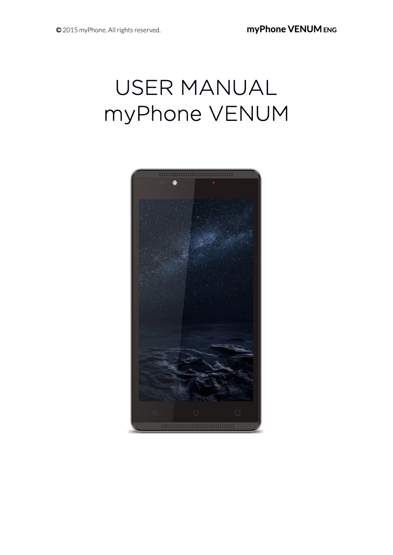 Page n°1 - Manuel utilisateur myPhone Venum