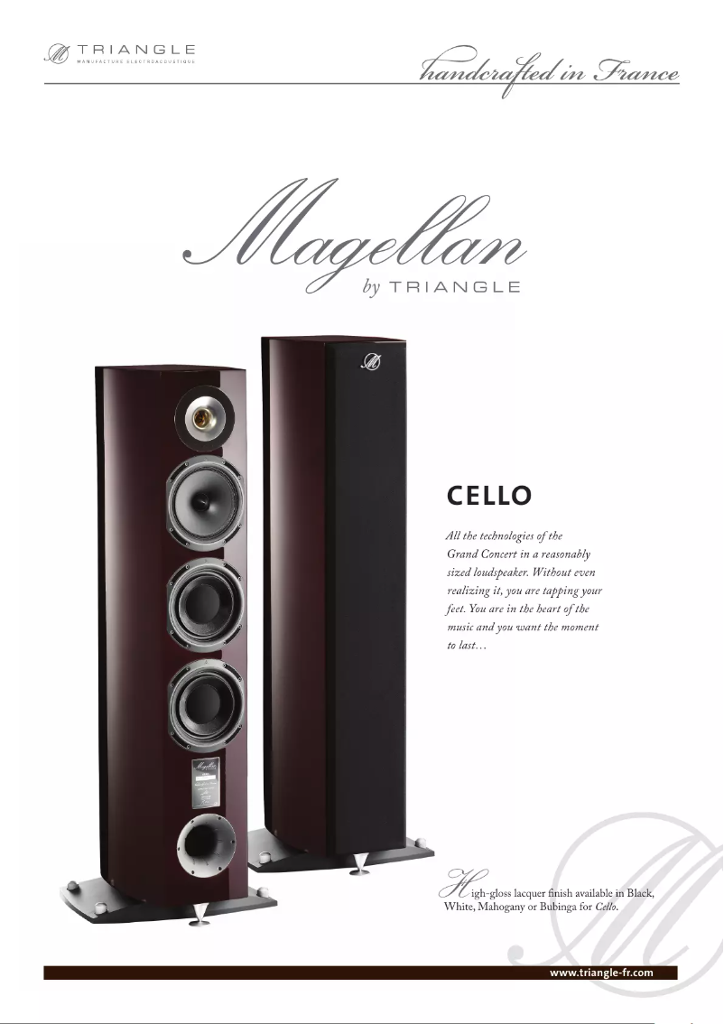 Image de la première page du manuel de l'appareil Magellan Cello