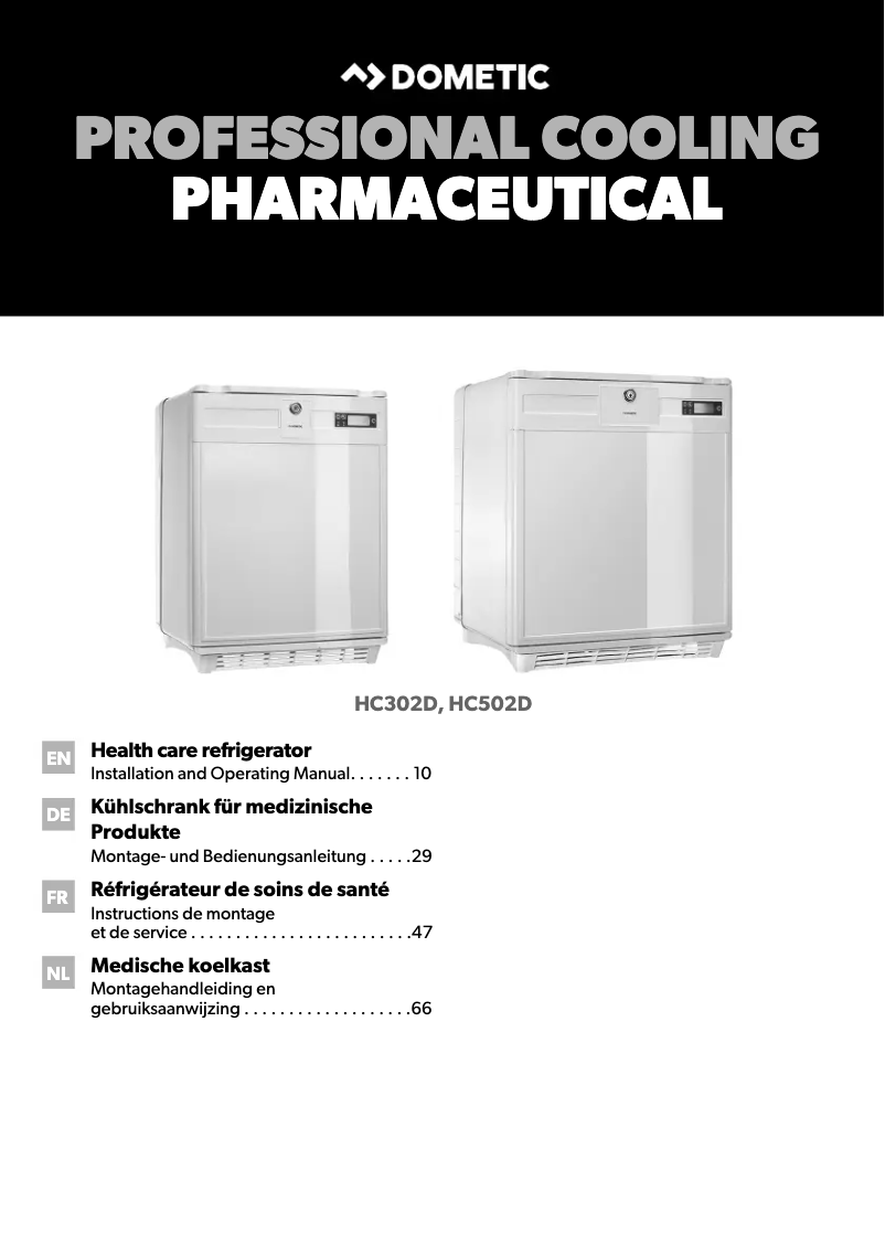 Página 1 del manual Manual de usuario Dometic HC502D