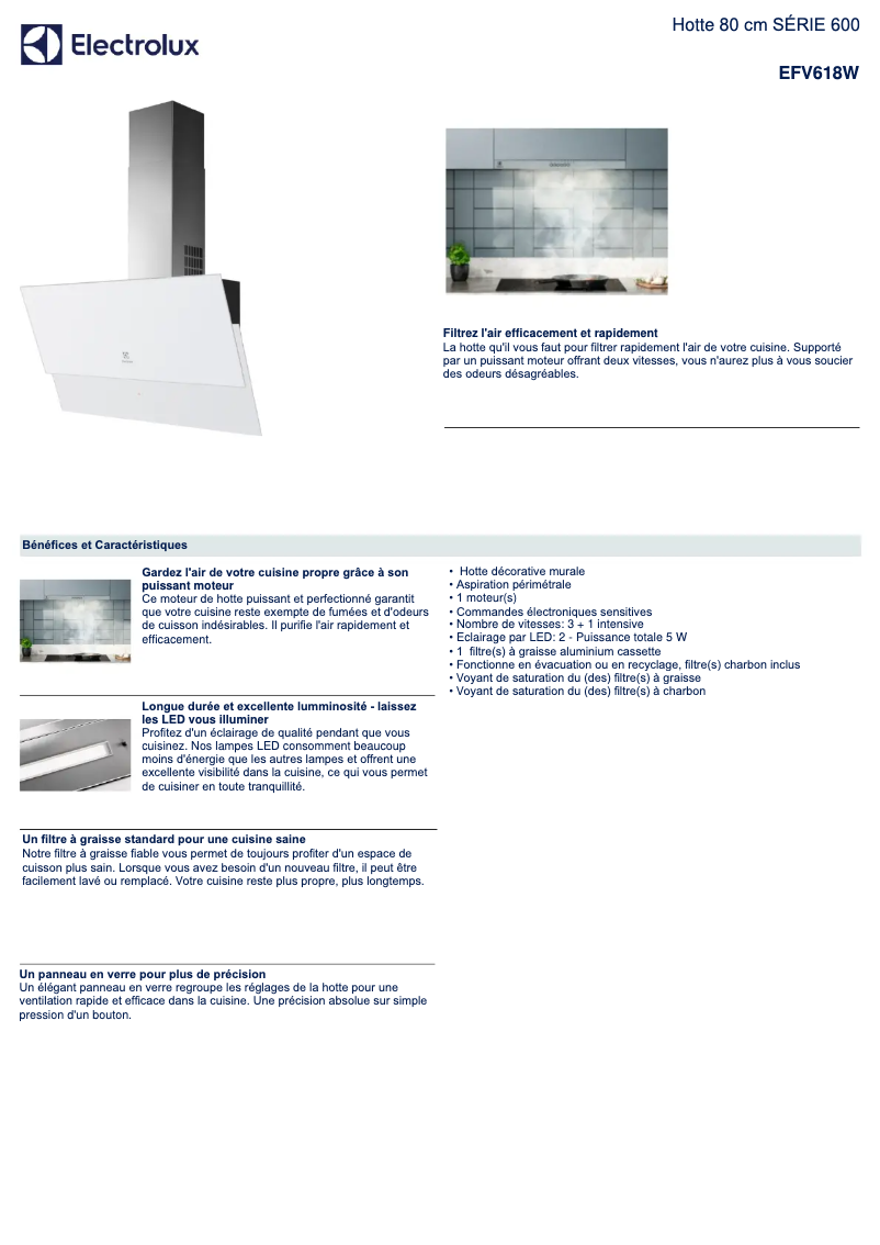Image de la première page du manuel de l'appareil EFV618W