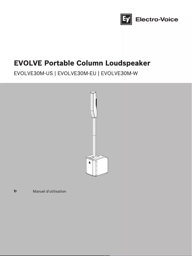 Page 1 de la notice Manuel utilisateur Electro-Voice EVOLVE30M-W