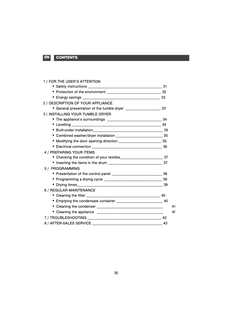 Page n°1 - Manuel utilisateur Fagor SF80CB