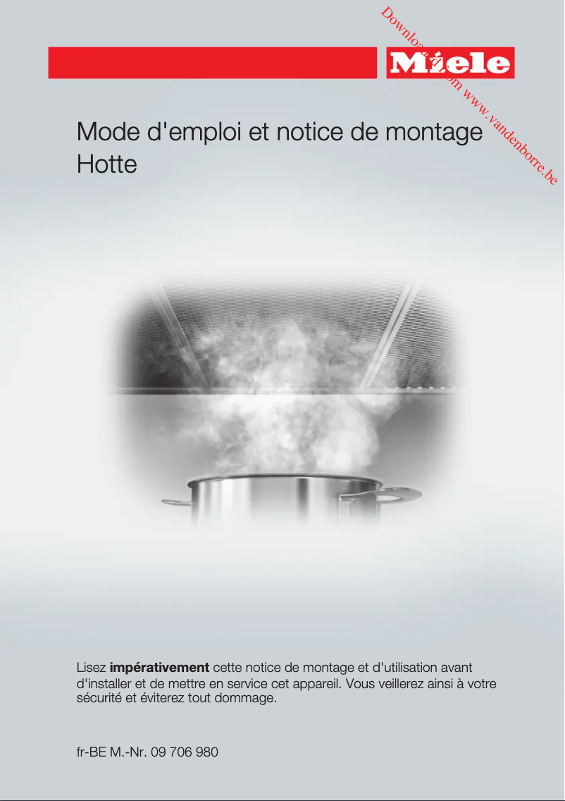 Page 1 de la notice Manuel utilisateur Miele DA5966 W