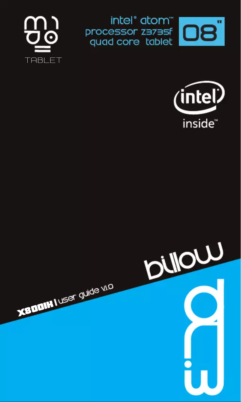 Page n°1 - Manuel utilisateur Billow X800IK