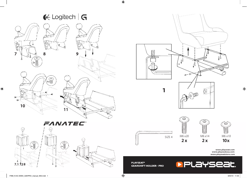 Image de la première page du manuel de l'appareil GearShiftHolder PRO