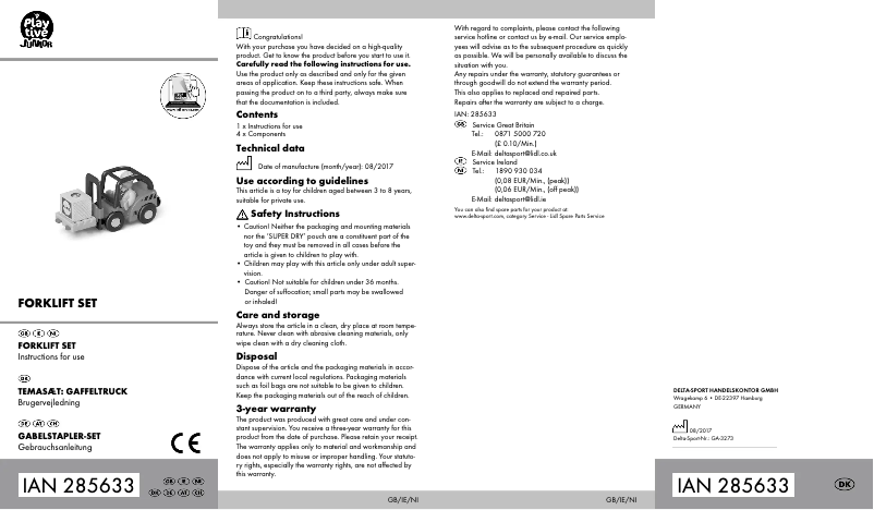 Imagen de la primera página del manual del dispositivo IAN 285633