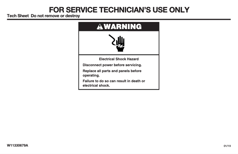 Page 1 de la notice Fiche technique JennAir JMC6224HM